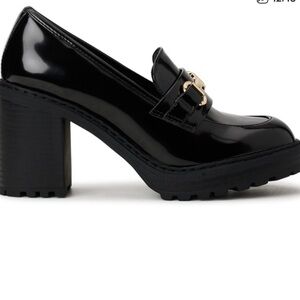 NIB,Madden MNYC Black GlossyLUG penny’s sz7 Loafers platform